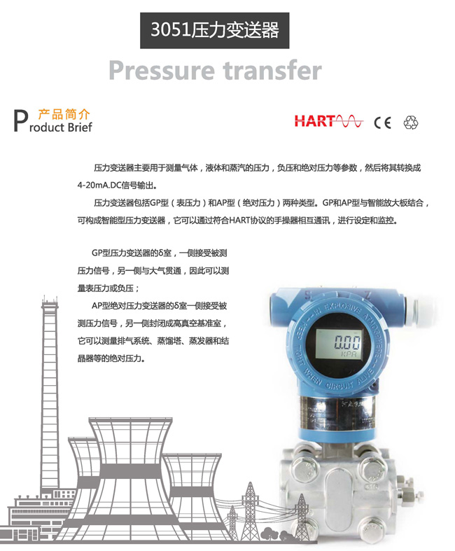 ZR3051GP壓力變送器 ZR3051GP壓力變送器