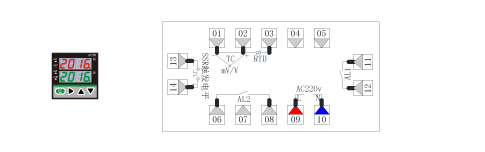 AT70D2溫度PID調節(jié)儀接線圖(48*48)